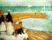 Philip Wilson Steer stranden vid walberswick Spain oil painting artist